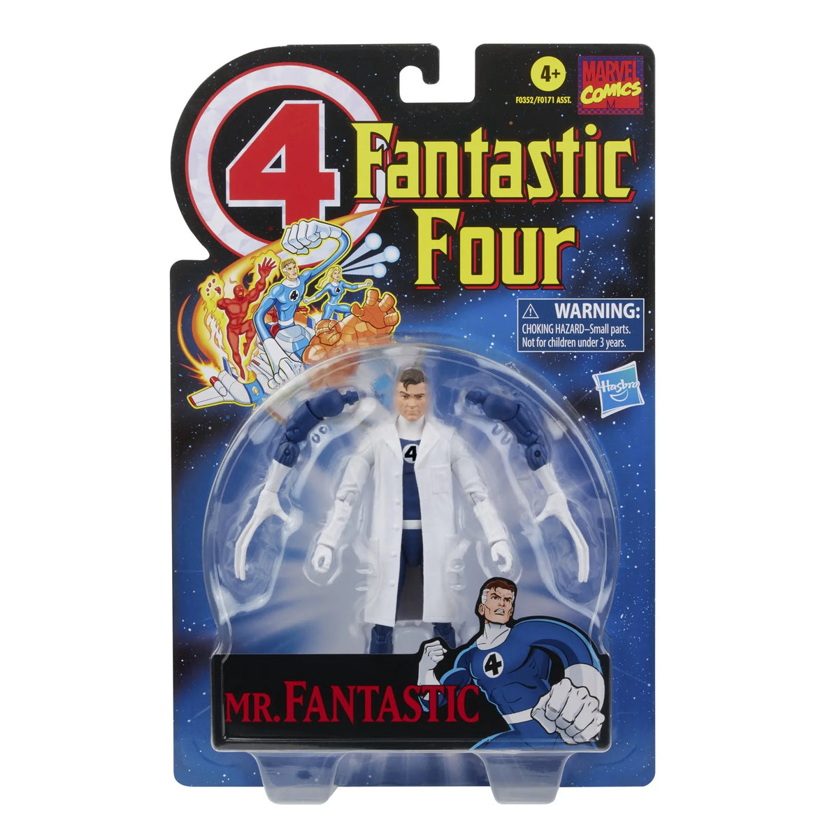 Figurka Marvel Legends Fantastic Four Retro Wave – The Thing, Ludzka Pochodnia, Niewidzialna Kobieta, M. Fantastyczny, Psycho-Man, 6 cali