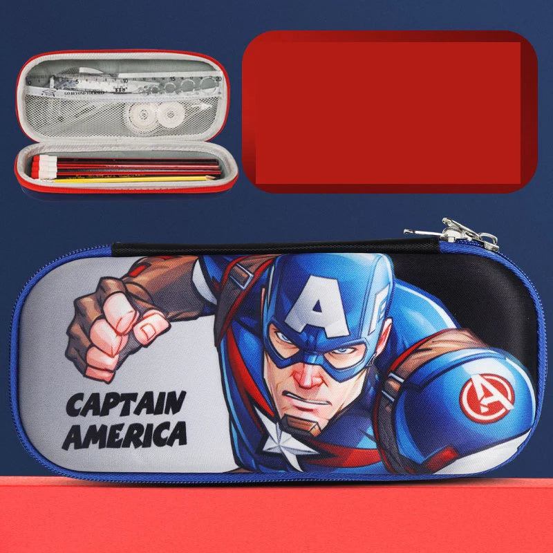 Piórnik szkolny Captain America – Owalne etui na zamek