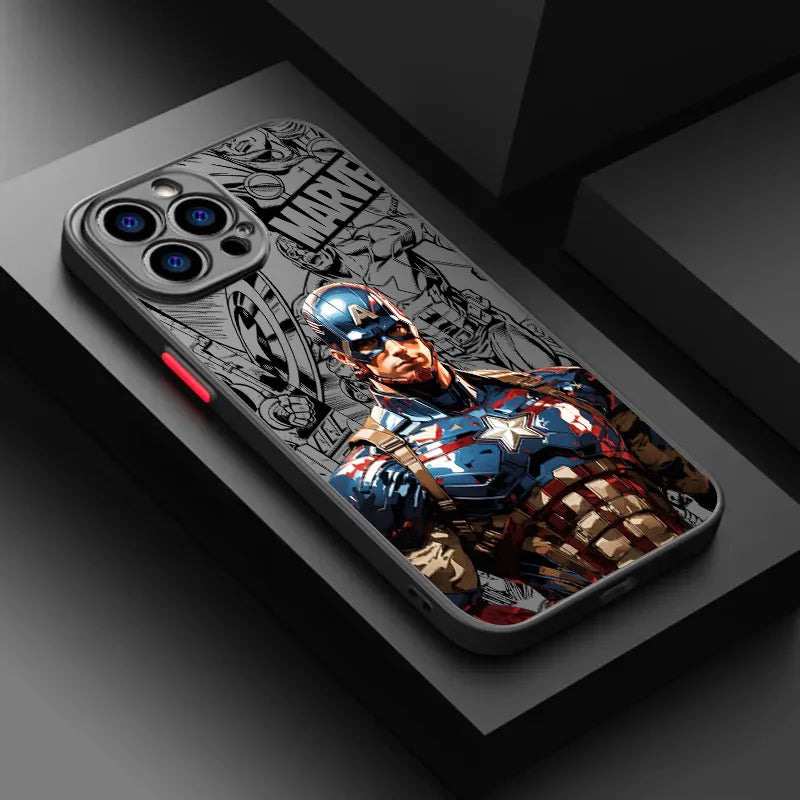 Etui Xiaomi Redmi Marvel Captain America — skrzyżowane popiersie