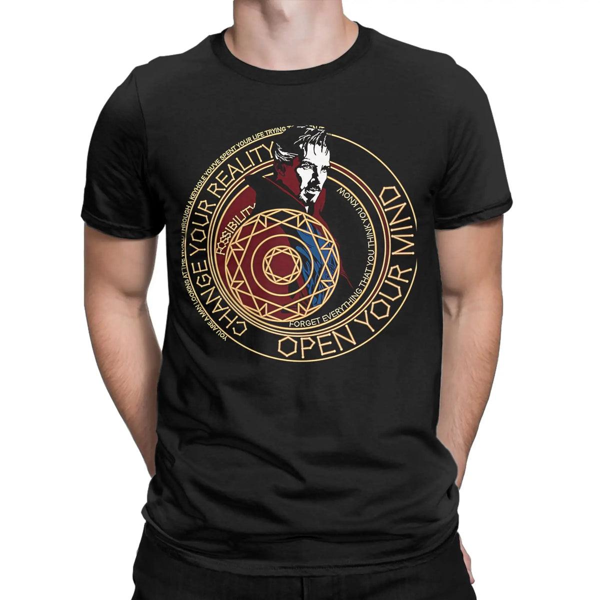 T-shirt Doctor Strange – mistyczny krąg „Change Your Reality”, męski