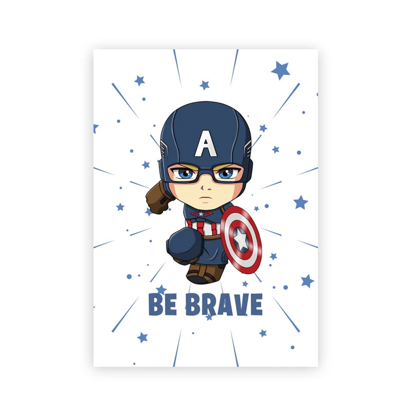 Plakat Chibi Captain America – bądź odważny