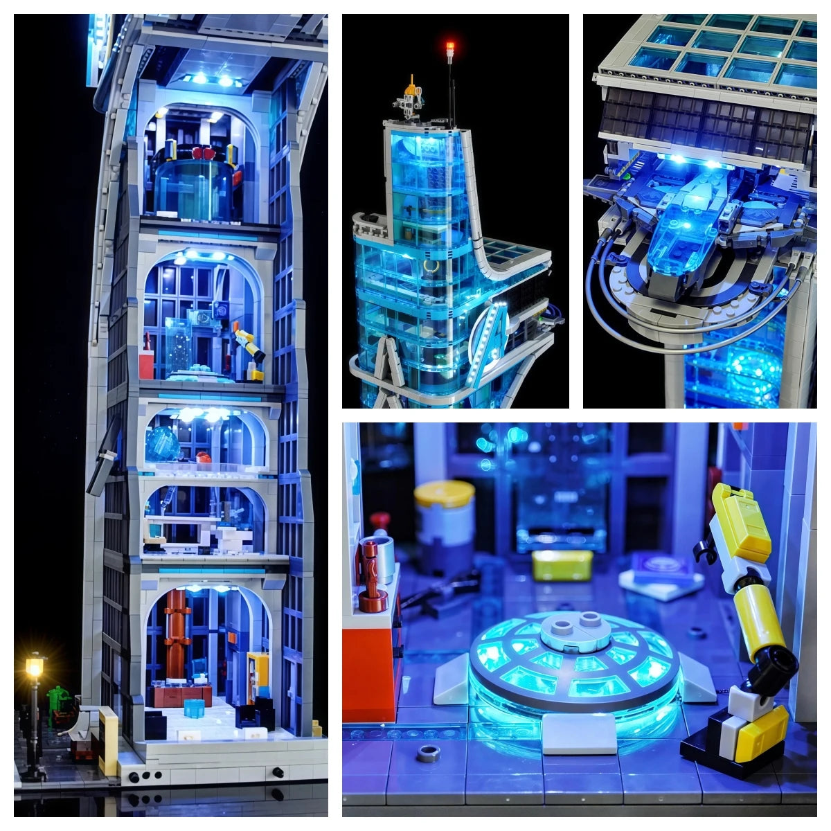 Zestaw dekoracyjnych diod LED do wieży Avengers LEGO 76269 — fioletowy efekt świetlny