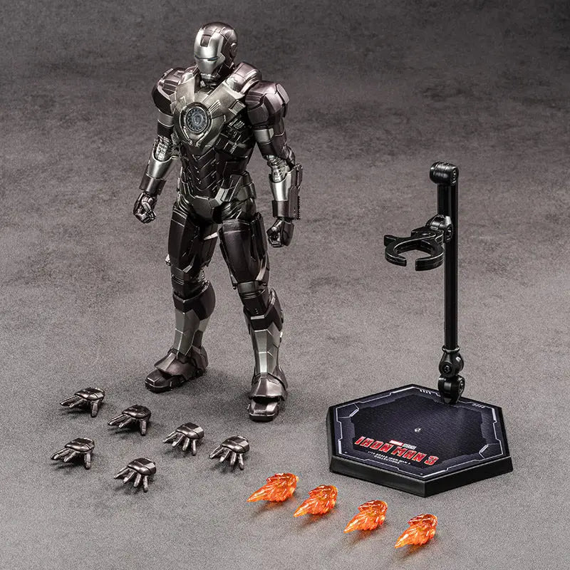 Figurka ZD Toys Iron Man MK18 – pełna zbroja w kolorze gunmetal