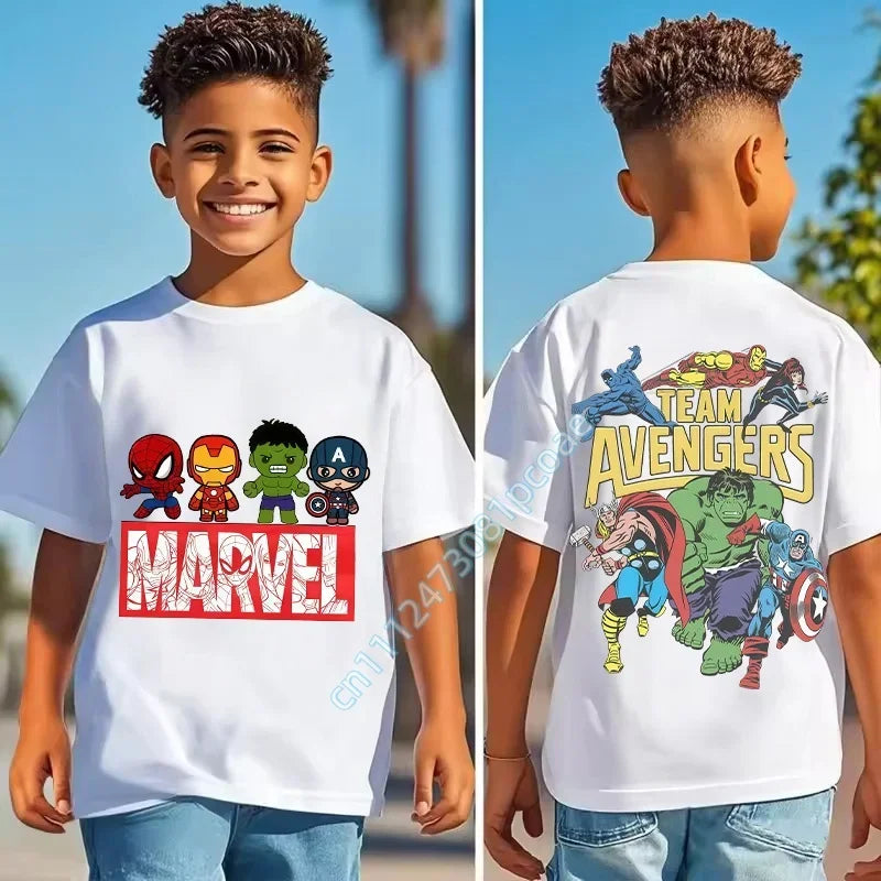 Dziecięcy T-shirt Marvel - logo Team Avengers, żółty
