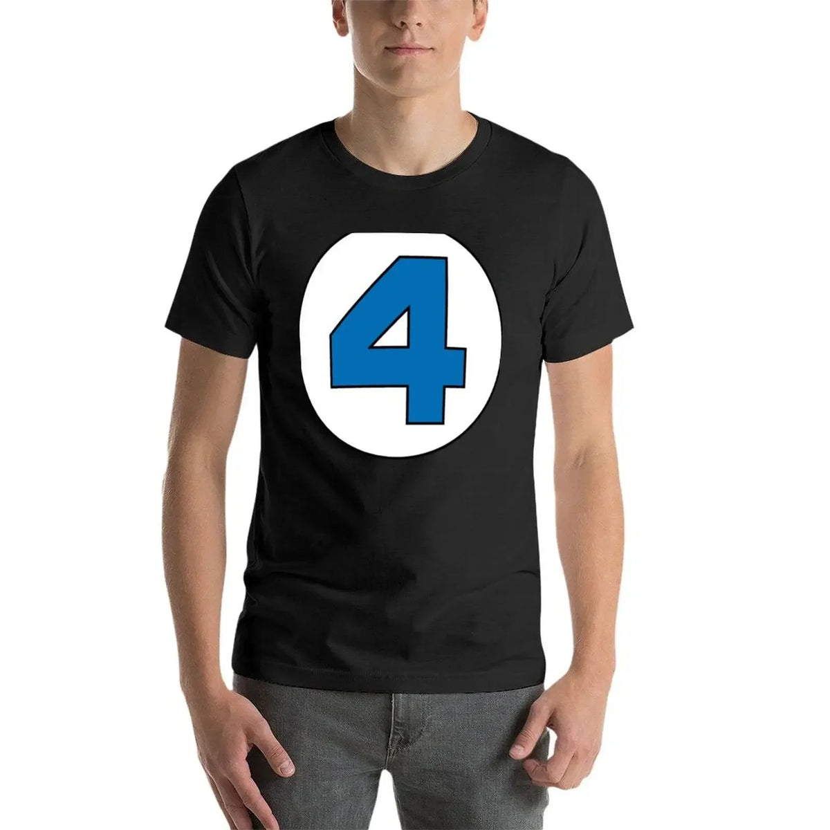 T-shirt The Fantastic 4 – duże czarne logo, fason oversize