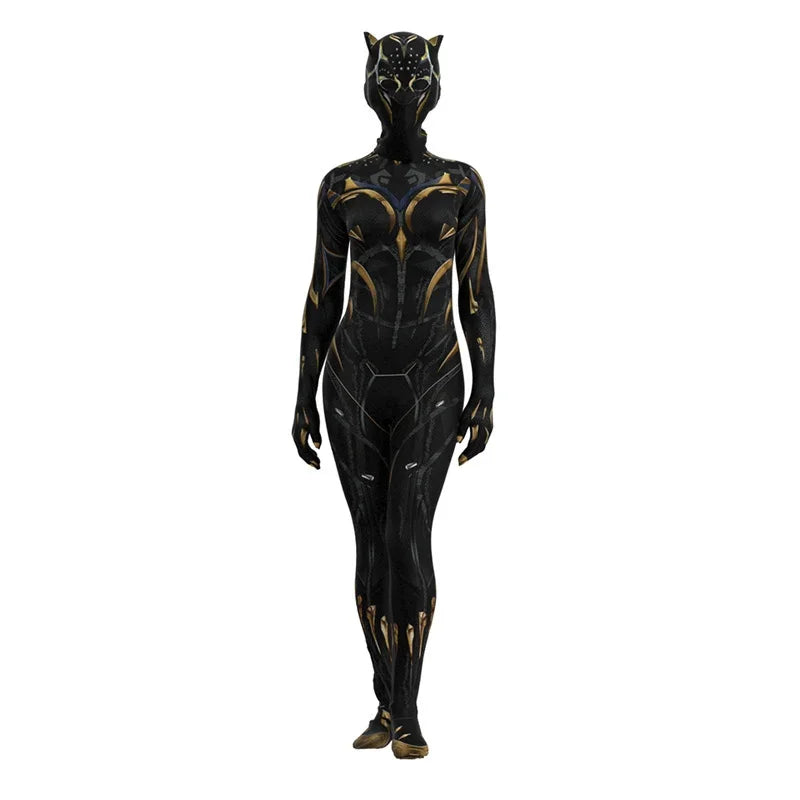 Kostium Shuri Black Panther – czarno-złoty kombinezon (kobieta)