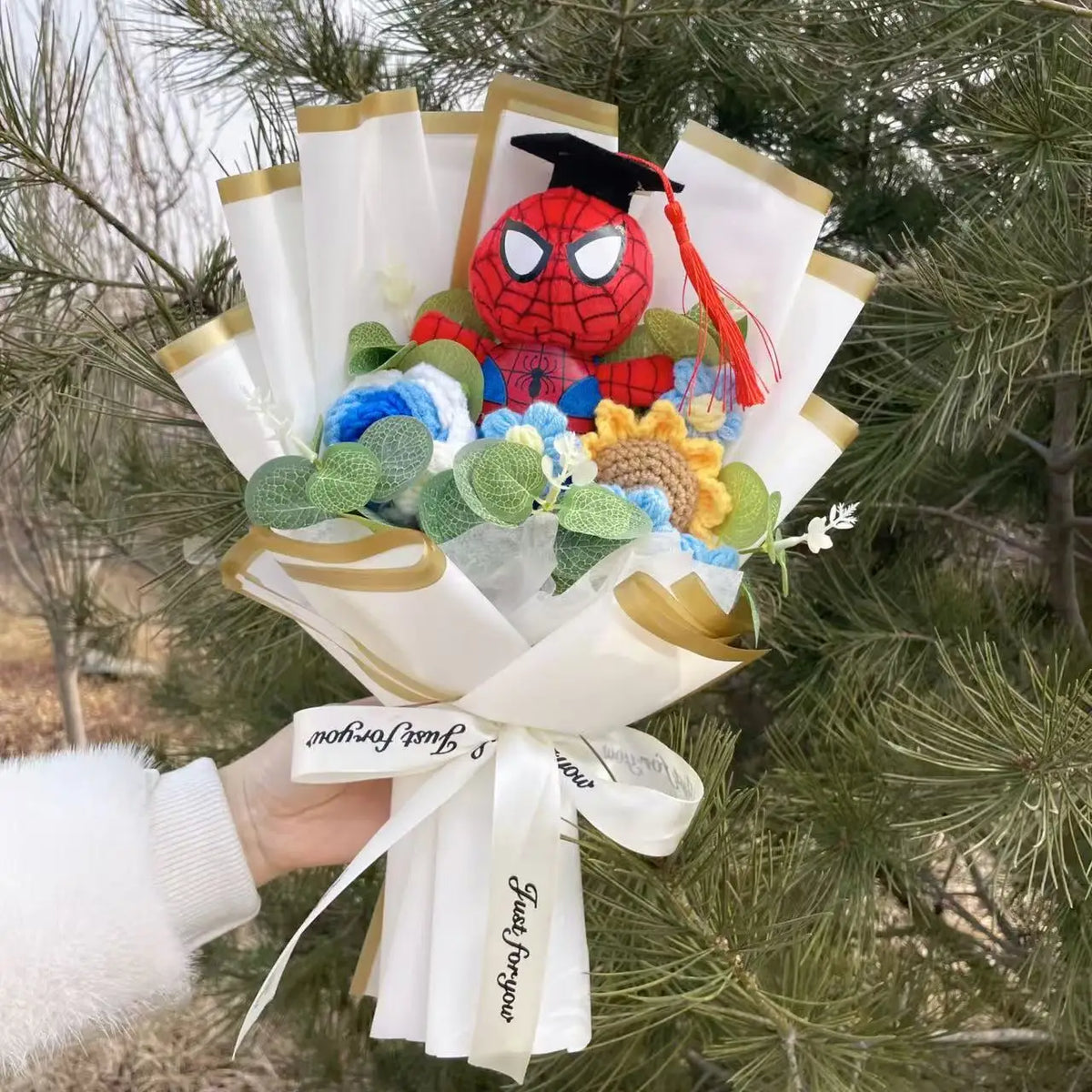 Bukiet Avengers Spider-Man – ręcznie wykonany prezent z pluszakiem
