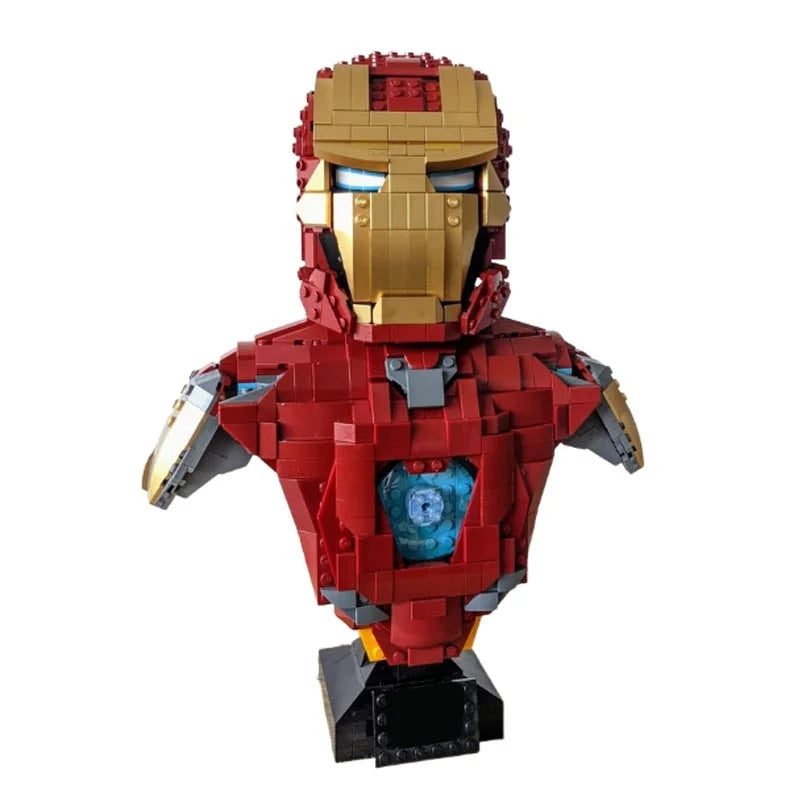 Figurka z klocków Avengers Iron Man, popiersie - 882 elementy