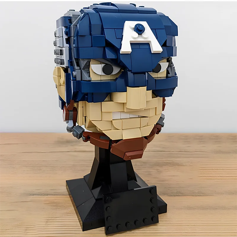 LEGO Captain America – popiersie z kaskiem z 587 klocków