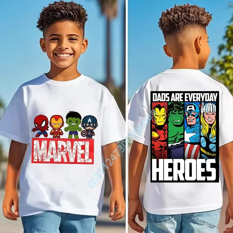 Dziecięcy T-shirt Marvel - Tatusiowie są codziennymi bohaterami