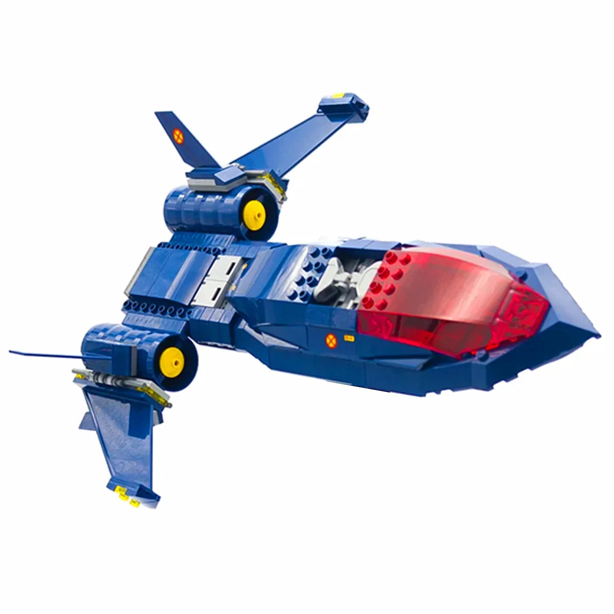 Zabawka z klocków konstrukcyjnych: samolot X-Jet Blackbird - model Avengers X-Men