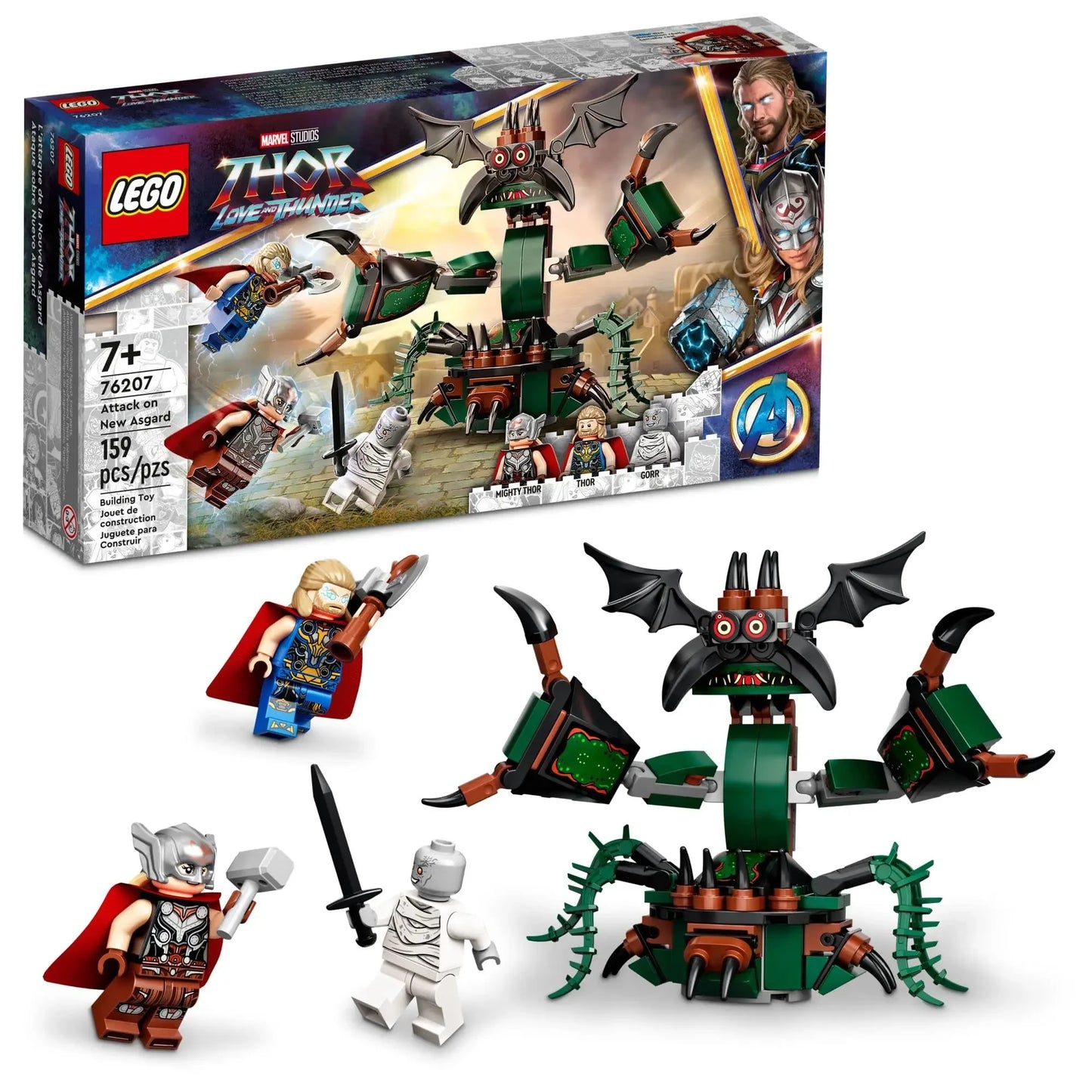 LEGO Marvel Thor: Miłość i grom – Atak na Nowy Asgard, 159 elementów