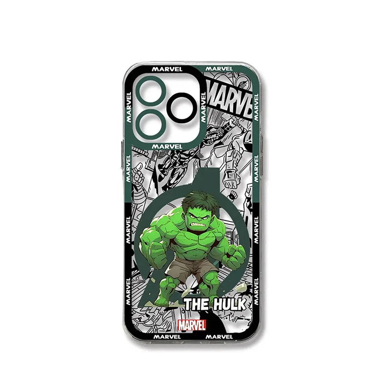 Etui Oppo Hulk – Chibi Marvel, czarno-białe tło komiksowe