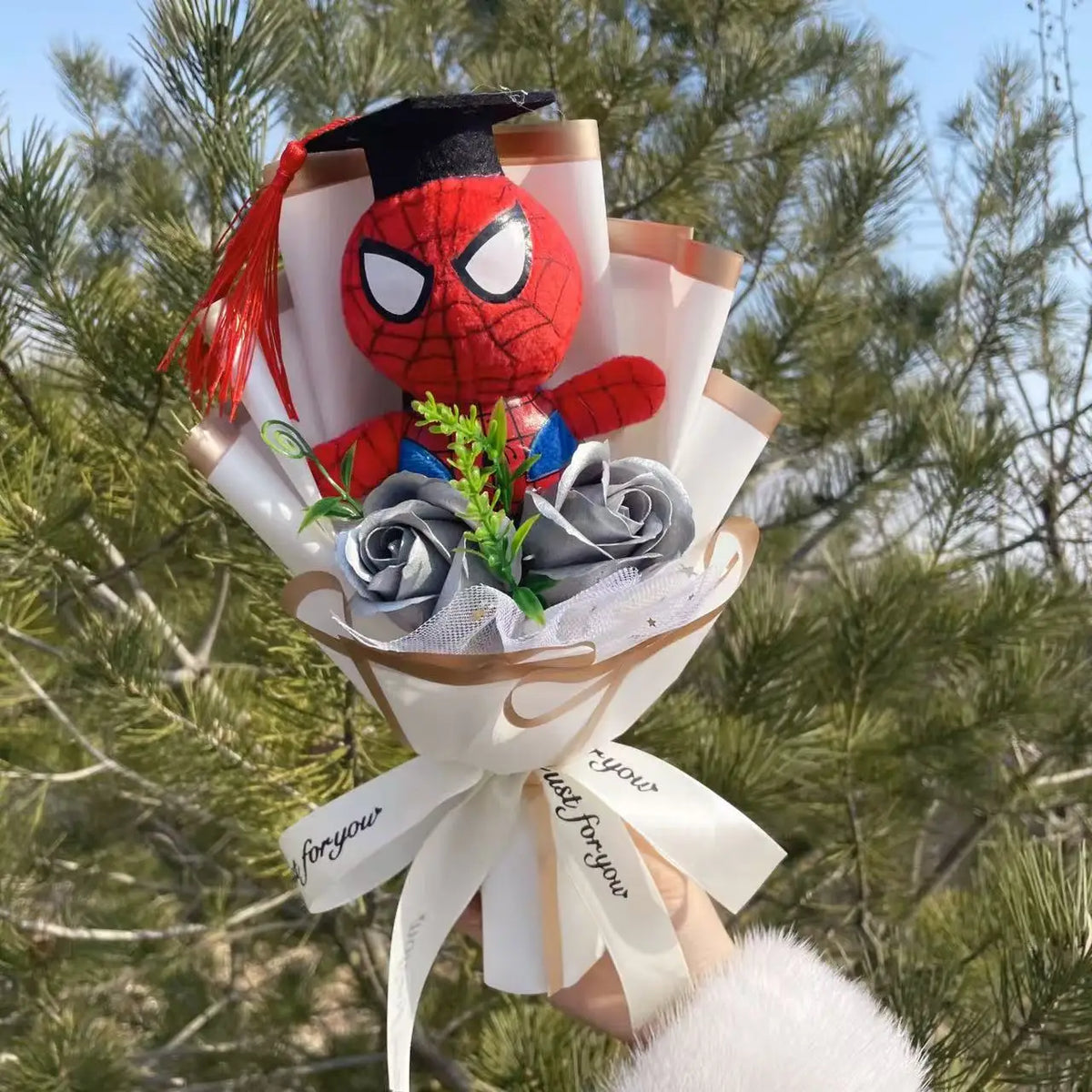 Bukiet Avengers Spider-Man – ręcznie wykonany prezent z pluszakiem