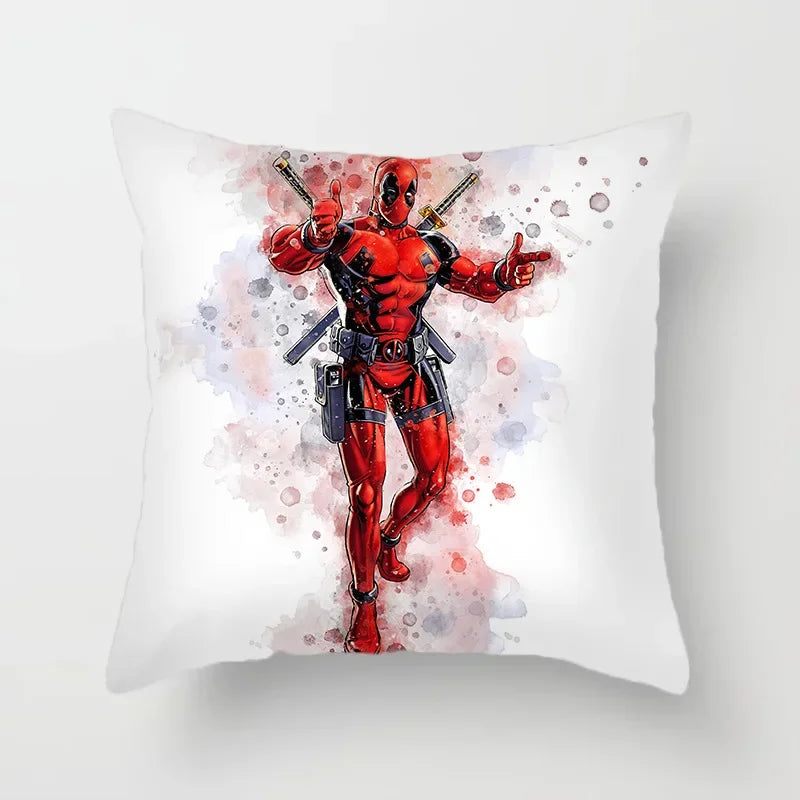 Poszewka na poduszkę Deadpool – artystyczna akwarela