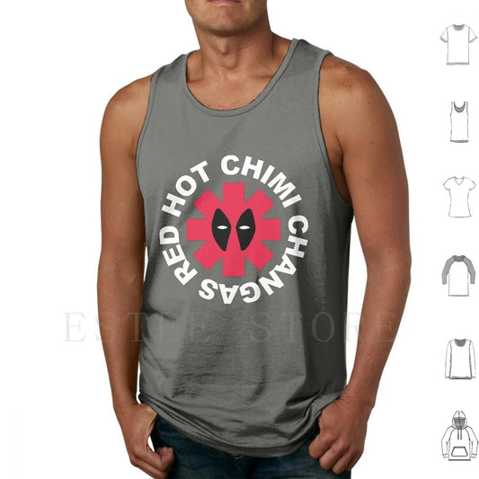 Top Deadpoola z parodią Red Hot Chimi Changas – szary