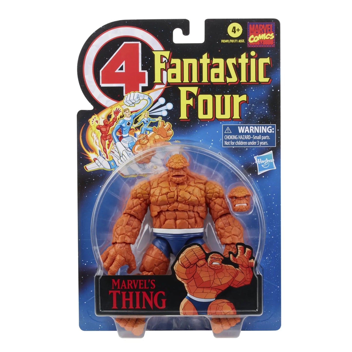 Figurka Marvel Legends Fantastic Four Retro Wave – The Thing, Ludzka Pochodnia, Niewidzialna Kobieta, M. Fantastyczny, Psycho-Man, 6 cali