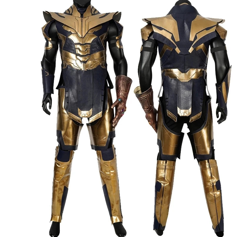 Kostium Thanos – granatowo-złota zbroja Endgame z butami