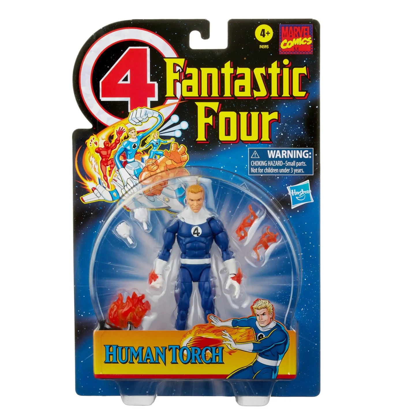 Figurka Marvel Legends Fantastic Four Retro Wave – The Thing, Ludzka Pochodnia, Niewidzialna Kobieta, M. Fantastyczny, Psycho-Man, 6 cali