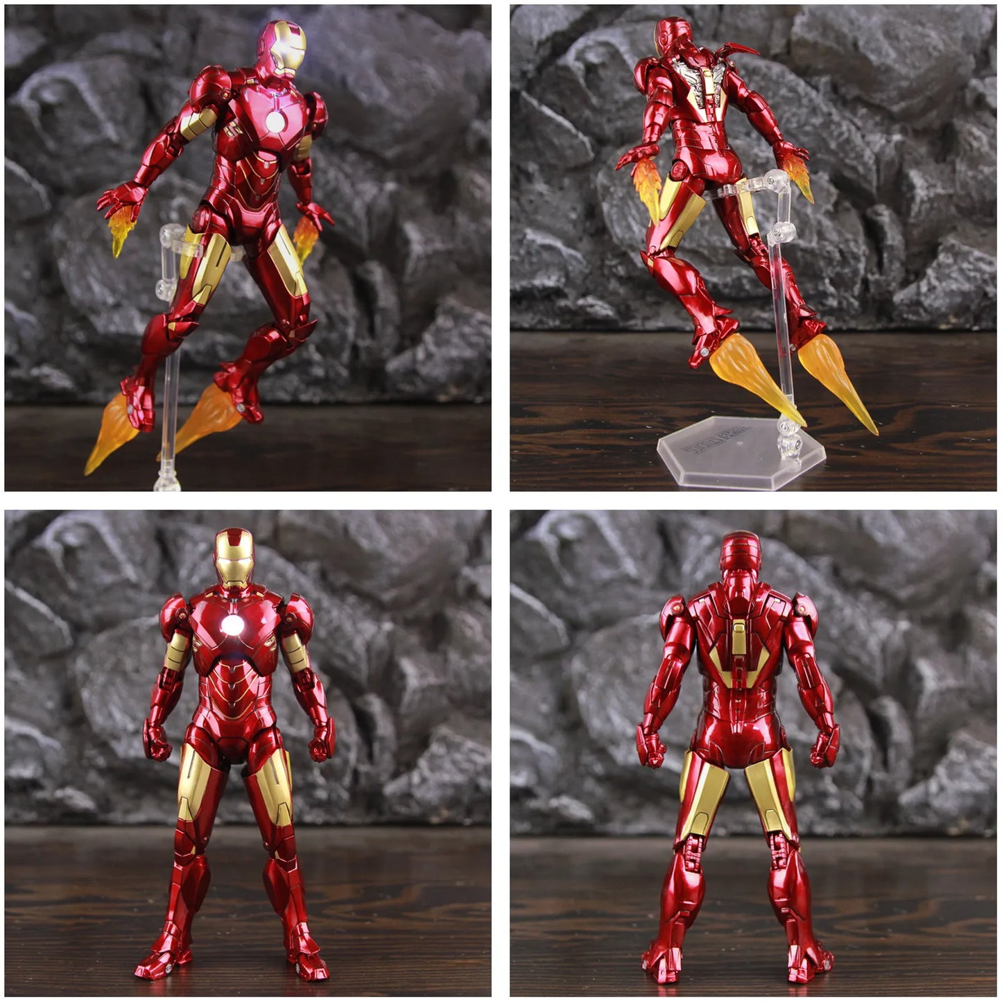 Figurka LED Avengers Iron Man Mark IV – efekt płomieni napędowych
