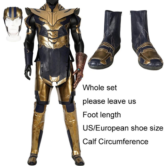 Kostium Thanos – granatowo-złota zbroja Endgame z butami