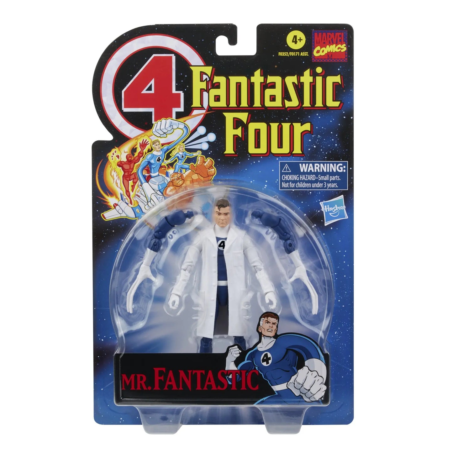 Figurka Marvel Legends Fantastic Four Retro Wave – The Thing, Ludzka Pochodnia, Niewidzialna Kobieta, M. Fantastyczny, Psycho-Man, 6 cali