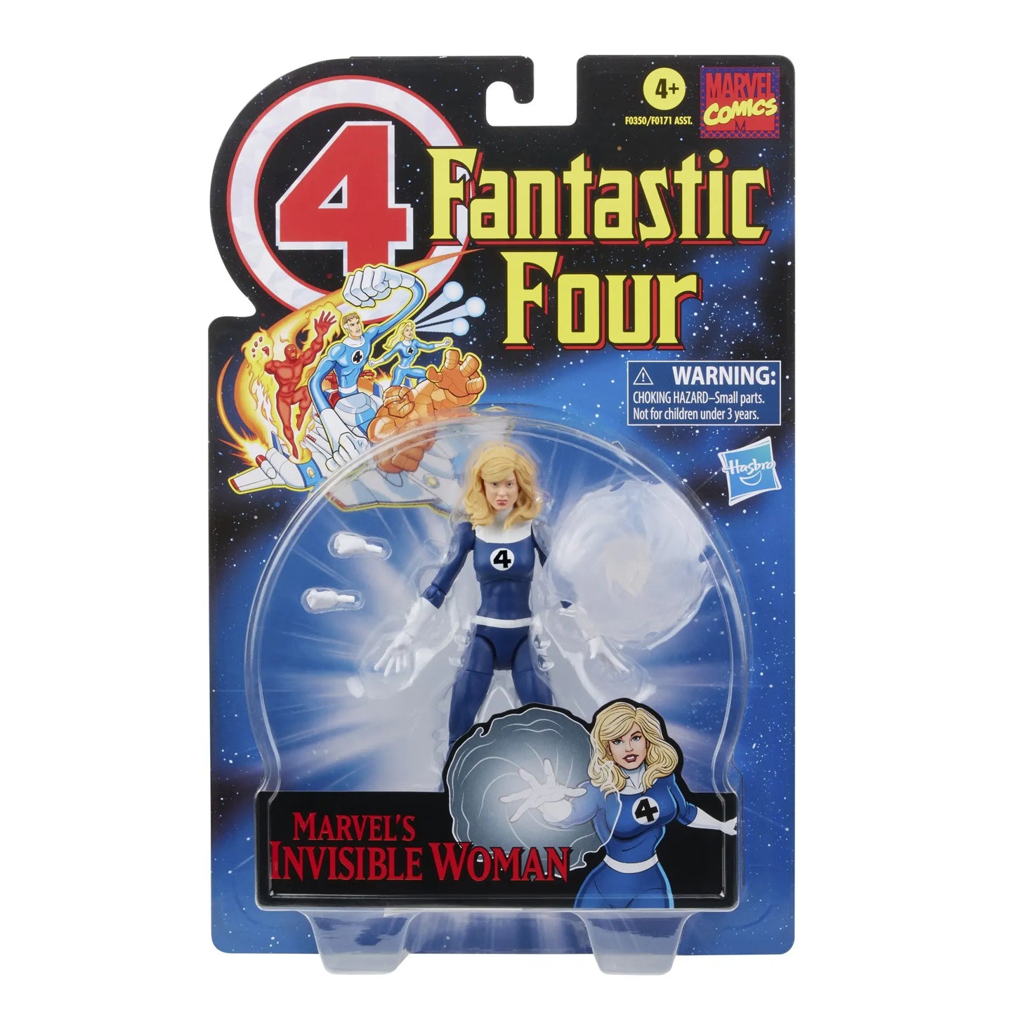 Figurka Marvel Legends Fantastic Four Retro Wave – The Thing, Ludzka Pochodnia, Niewidzialna Kobieta, M. Fantastyczny, Psycho-Man, 6 cali