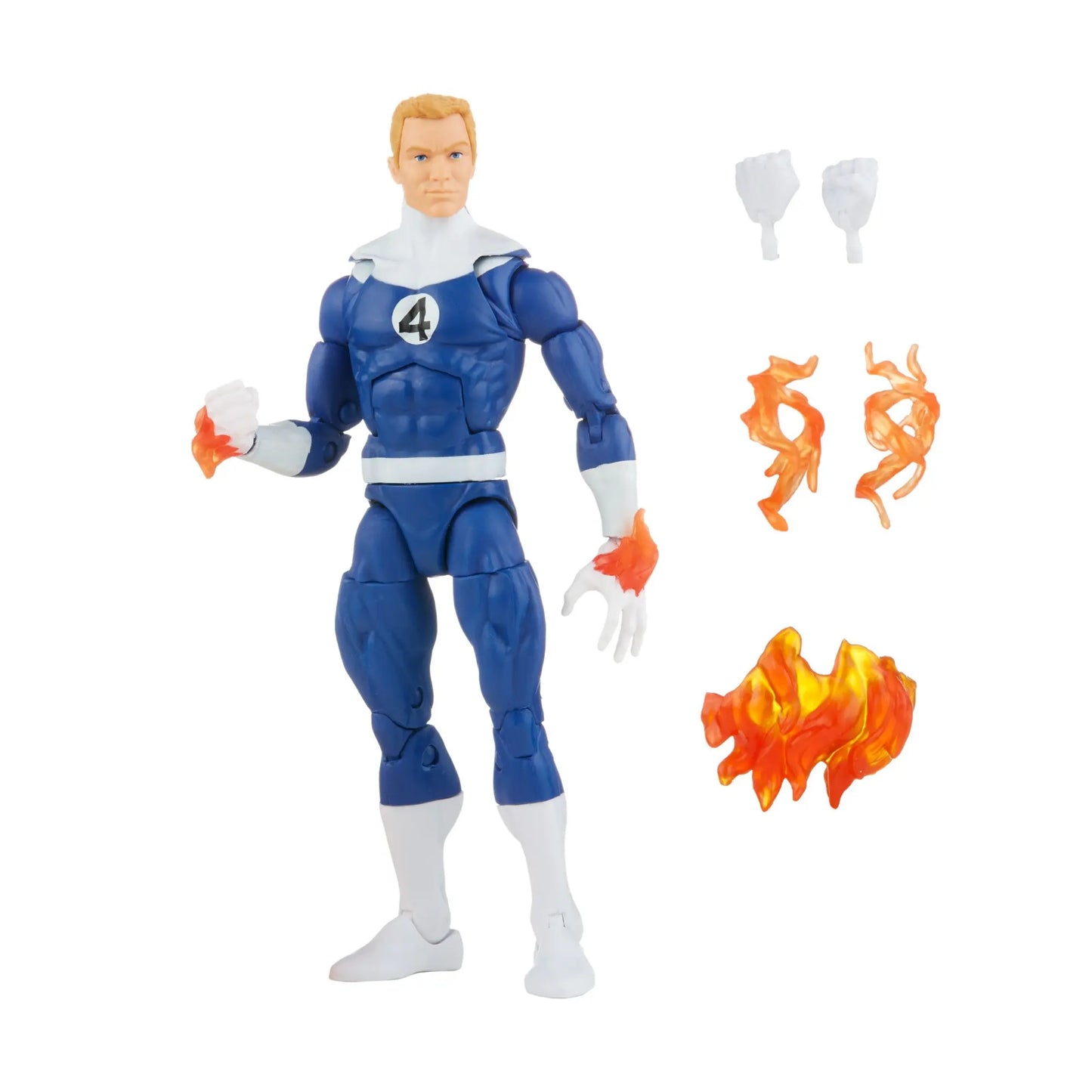Figurka Marvel Legends Fantastic Four Retro Wave – The Thing, Ludzka Pochodnia, Niewidzialna Kobieta, M. Fantastyczny, Psycho-Man, 6 cali