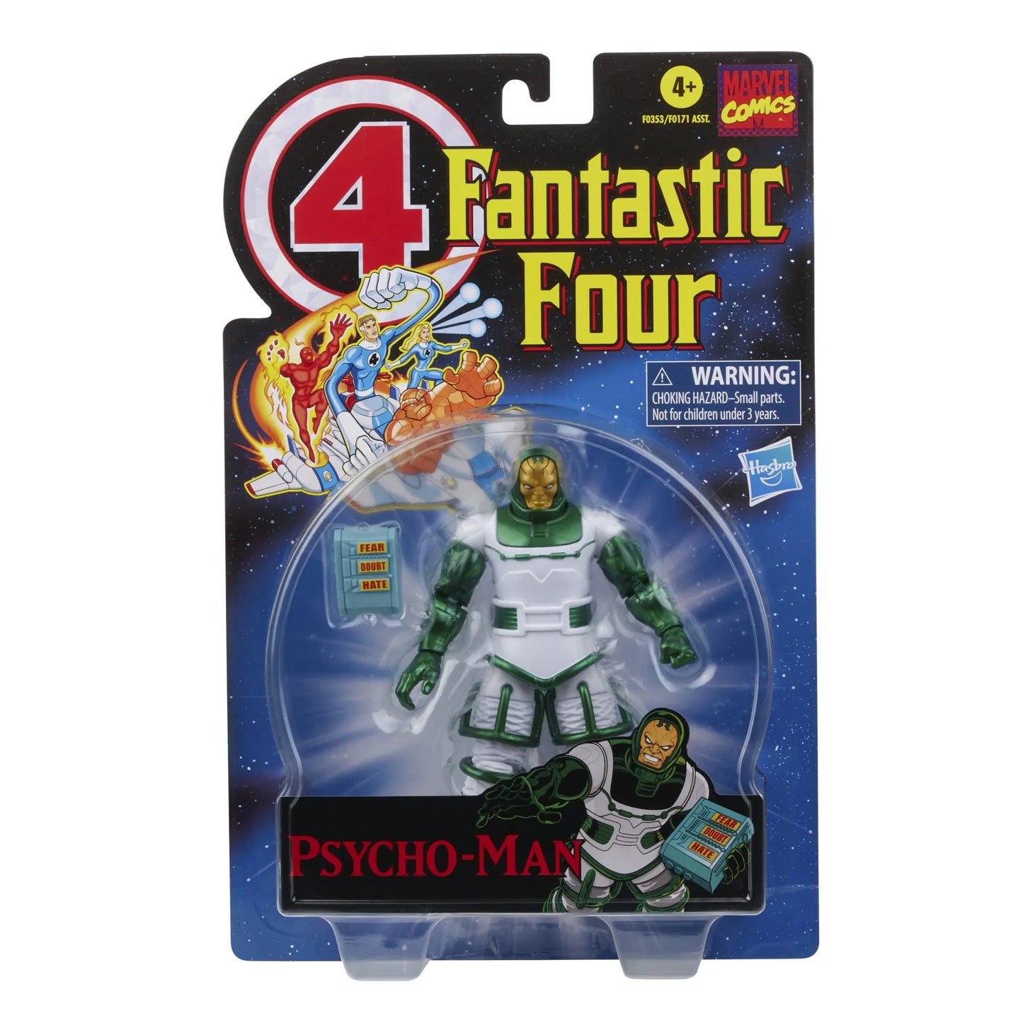 Figurka Marvel Legends Fantastic Four Retro Wave – The Thing, Ludzka Pochodnia, Niewidzialna Kobieta, M. Fantastyczny, Psycho-Man, 6 cali