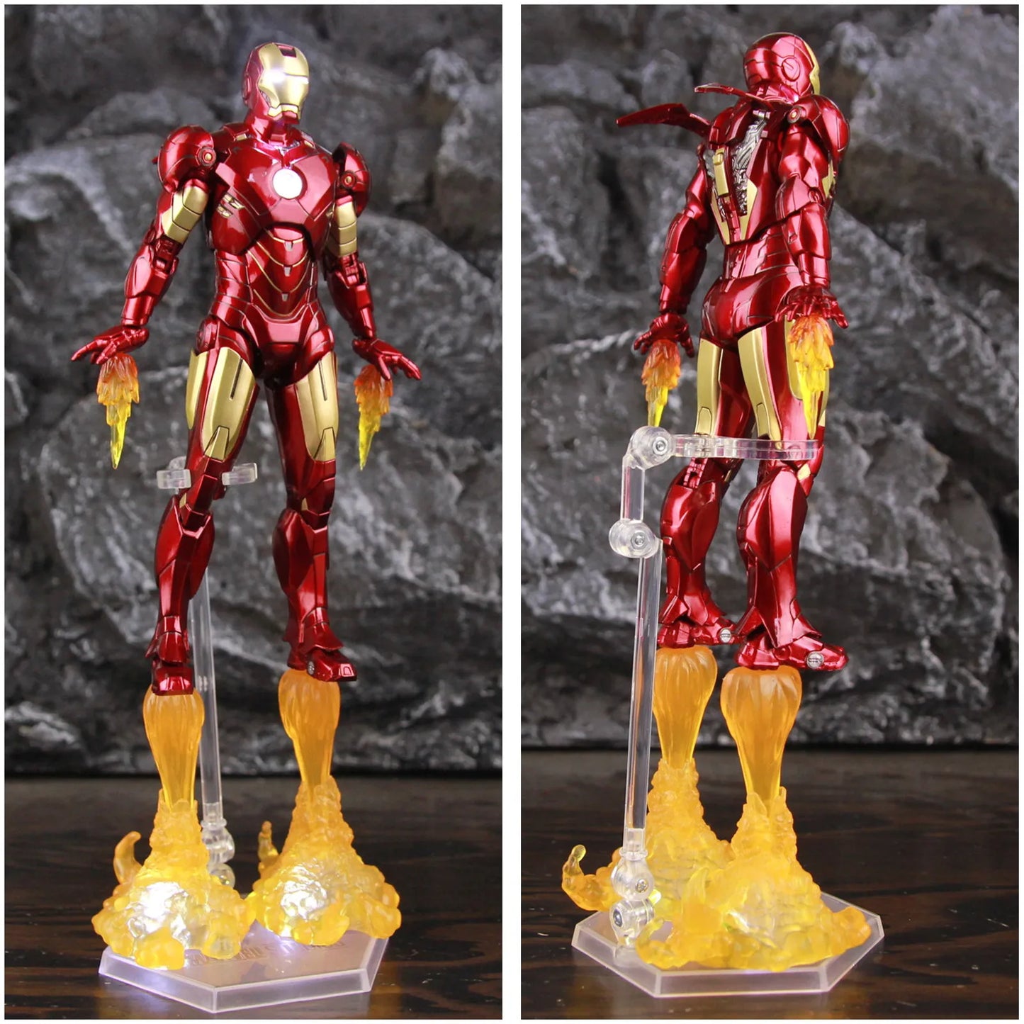 Figurka LED Avengers Iron Man Mark IV – statyczna poza, wymienne dłonie