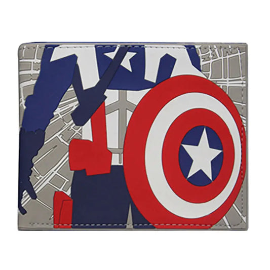 Portfel Avengers Captain America – niebieski komiksowy