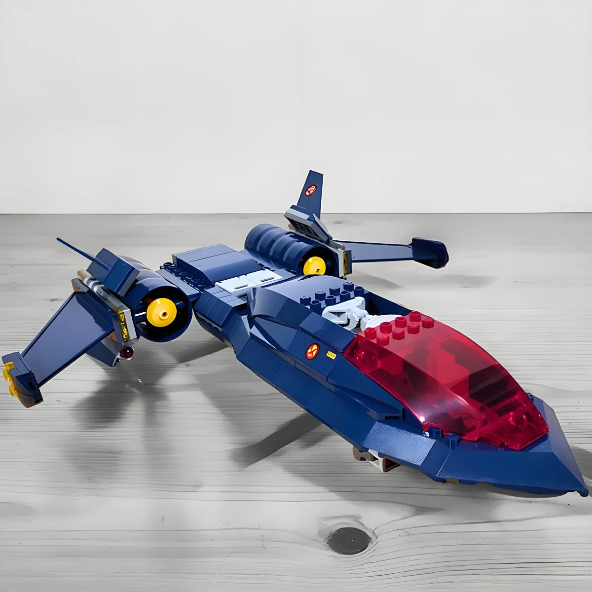 Zabawka z klocków konstrukcyjnych: samolot X-Jet Blackbird - model Avengers X-Men
