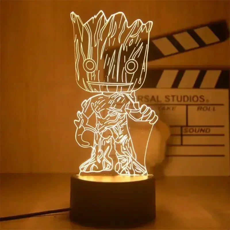 Lampa LED Avengers Groot – kwiecisty bukiet, 3D 18cm