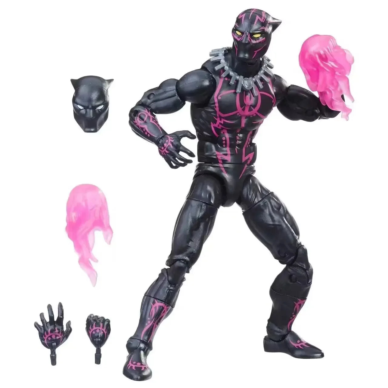 Figurka Marvel Legends Black Panther - kostium z vibranium, różowe efekty, 15cm