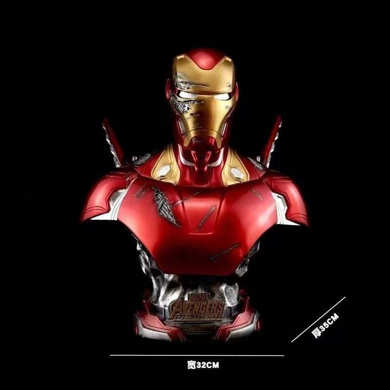 Podświetlany popiersie z żywicy Iron Man MK50 – duży format 35cm