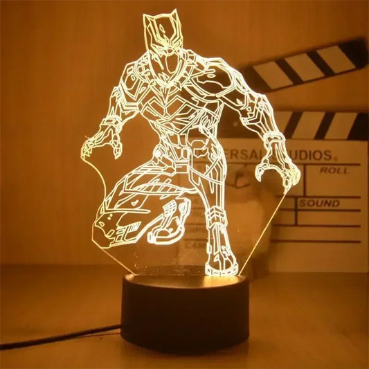 Lampa LED Avengers Czarna Pantera – skulona, 3D, 18cm