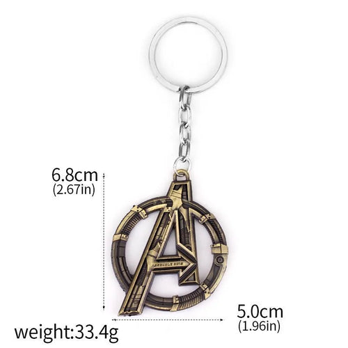 Brelok Avengers, logo A – Złoty metal