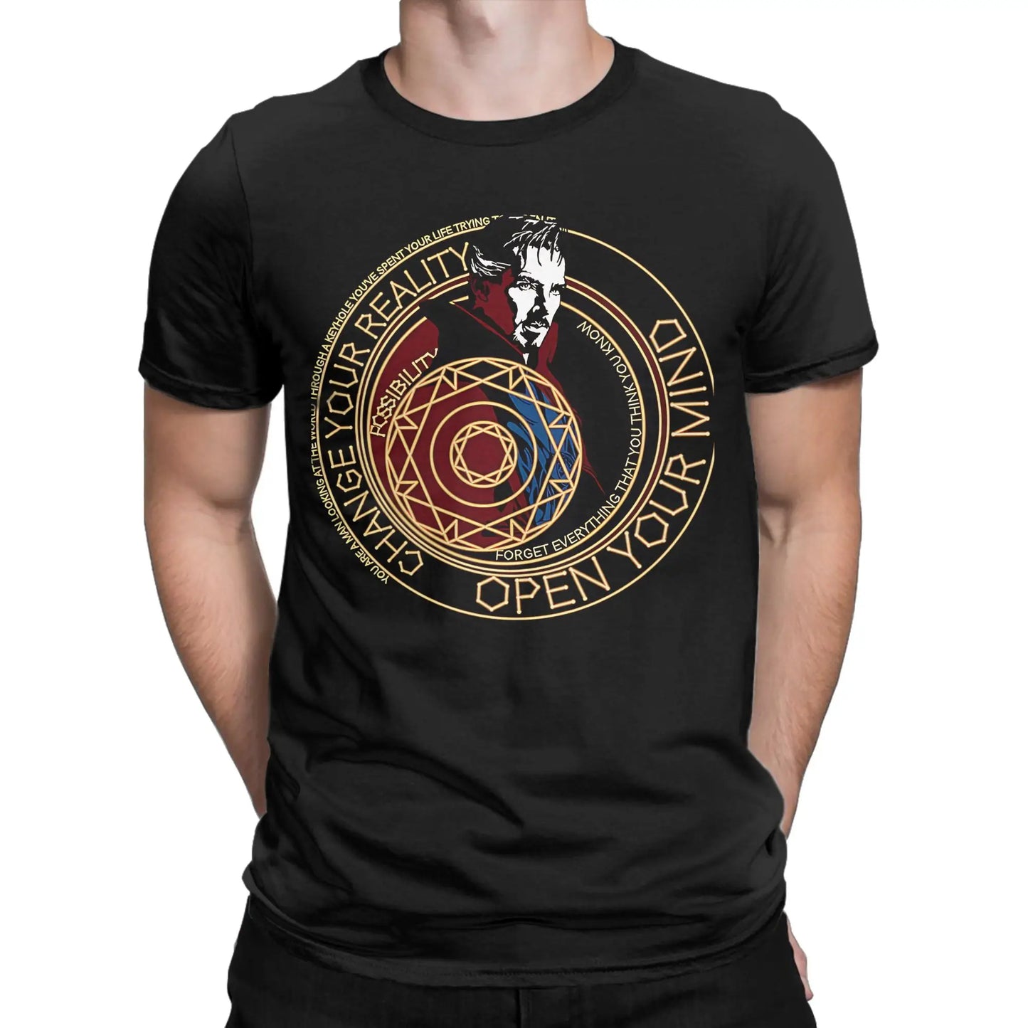 T-shirt Doctor Strange – mistyczny krąg „Change Your Reality”, męski