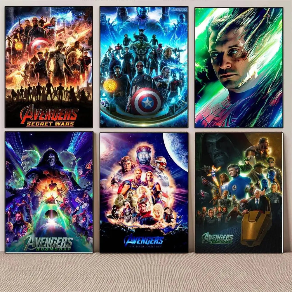 Plakat Avengers Secret Wars – kosmiczny projekt z eksplozją i drużyną