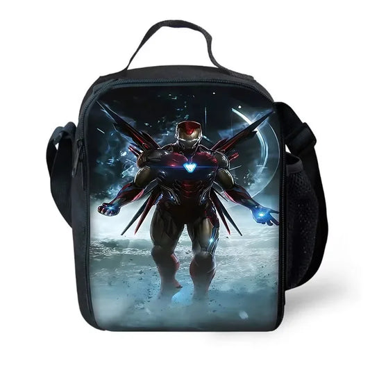 Torba na lunch Avengers Iron Man – rozłożone skrzydła, niebieski reaktor