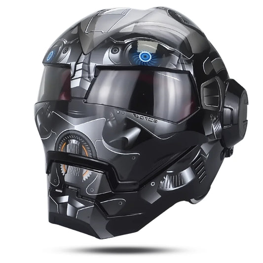 Kask Iron Man Avengers – szary cosplay w stylu pszczoły