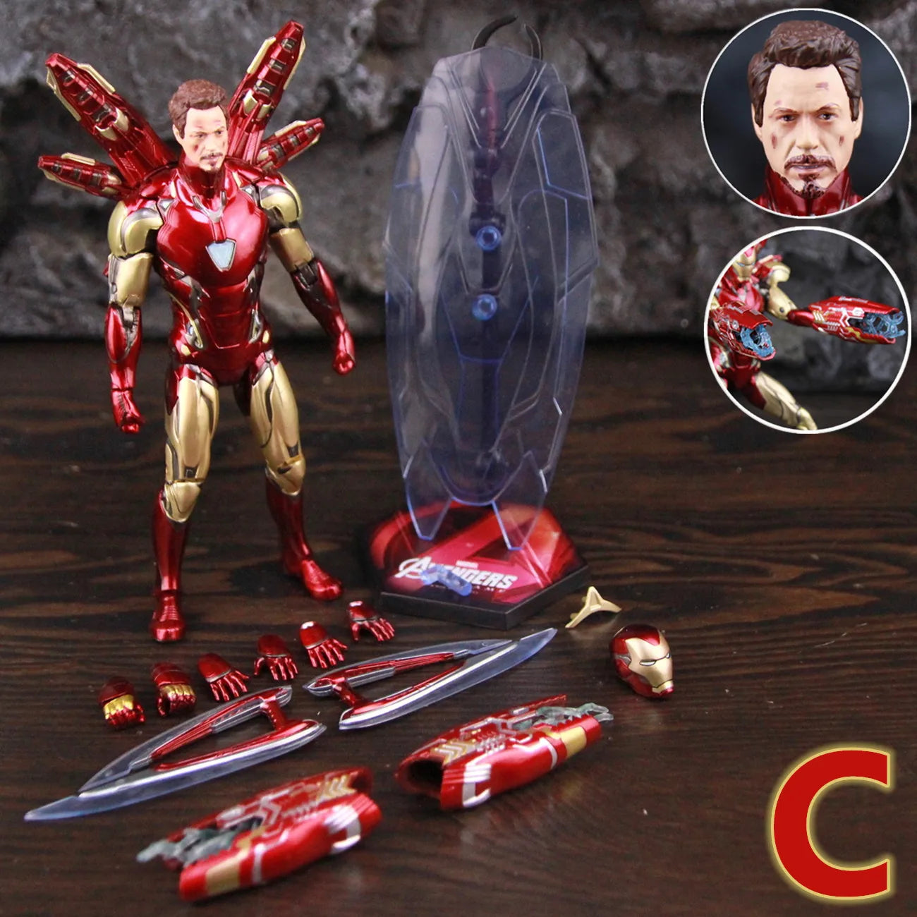 Figurka ZD Toys Iron Man MK85 2.0 LED – twarz Tony’ego Starka, wariant C