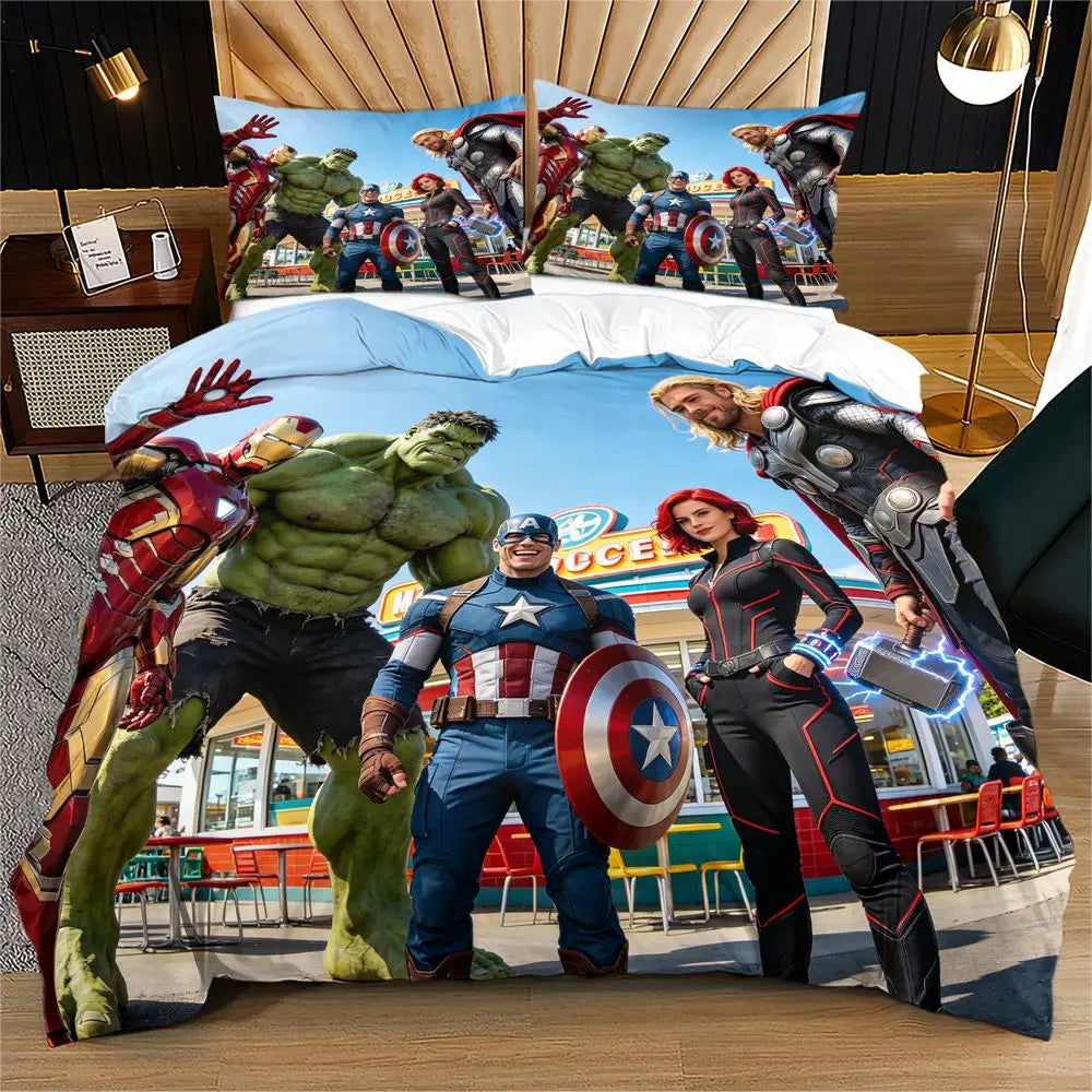 Poszwa na kołdrę Avengers – grupowe zdjęcie, park rozrywki
