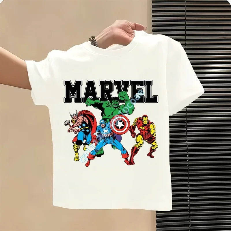 Dziecięcy T-shirt Avengers Retro Comics Group - biały