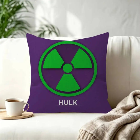 Poszewka na poduszkę Hulk – fioletowy symbol radioaktywny