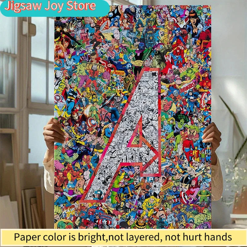 Puzzle z logo Avengers A, kolaż - 1000 elementów, superbohater