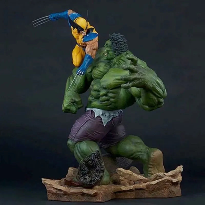 Figurka Hulk kontra Wolverine z PVC – kolekcjonerska scena walki