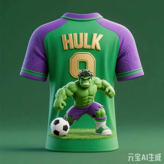 Koszulka piłkarska Avengers Hulk — fioletowo-zielona #9