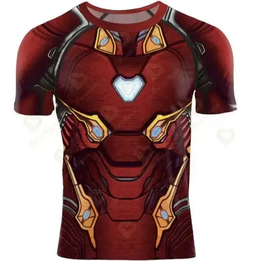 Koszulka kompresyjna Iron Man – trójkątny reaktor