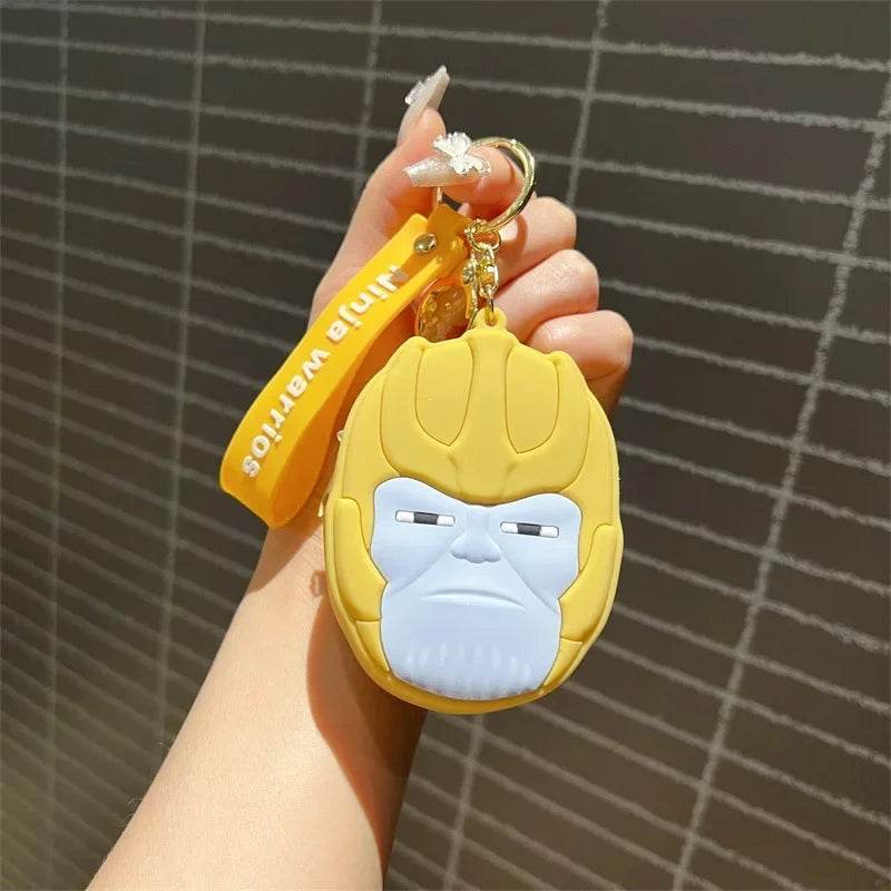 Silikonowy portfel Avengers Thanos – szara twarz i złoty hełm